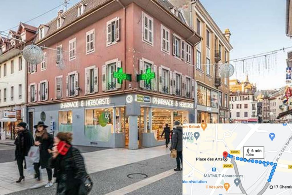 T3 Duplex Thonon Centre - Parking - Gare - Thermes المظهر الخارجي الصورة